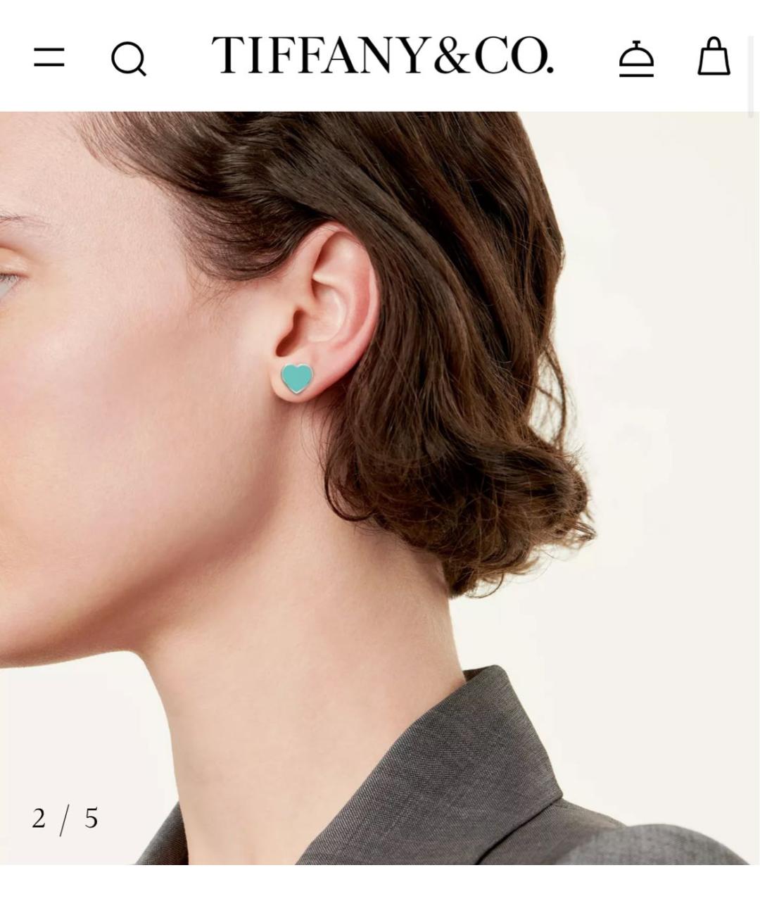 TIFFANY&CO Бирюзовые серебряные серьги, фото 2
