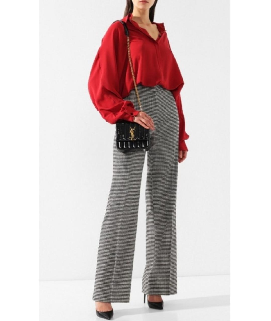 SAINT LAURENT Черная сумка через плечо из лакированной кожи, фото 2