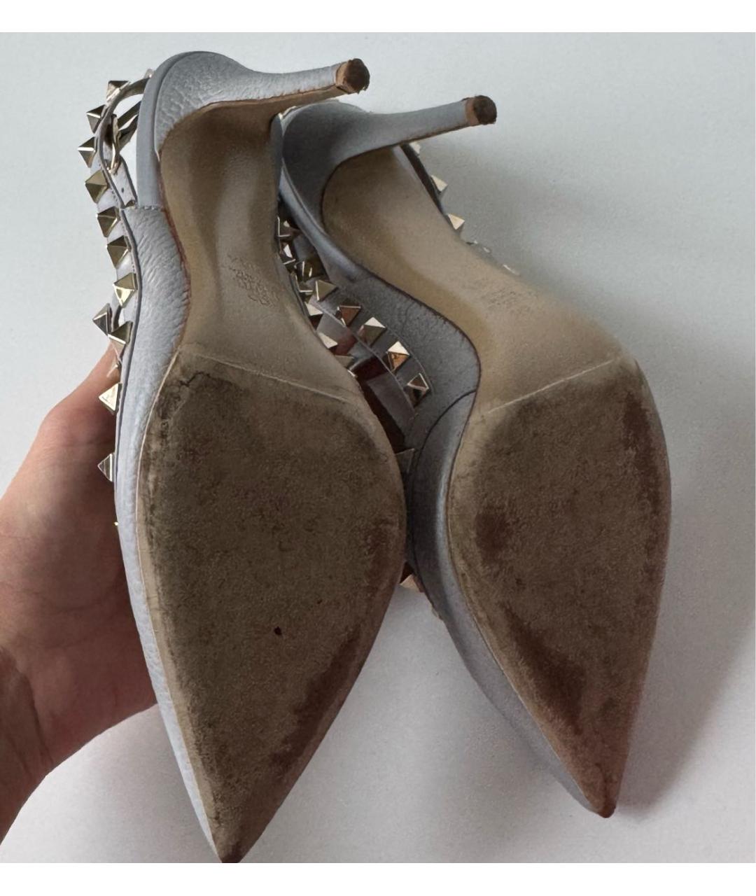 VALENTINO Серые кожаные туфли, фото 8