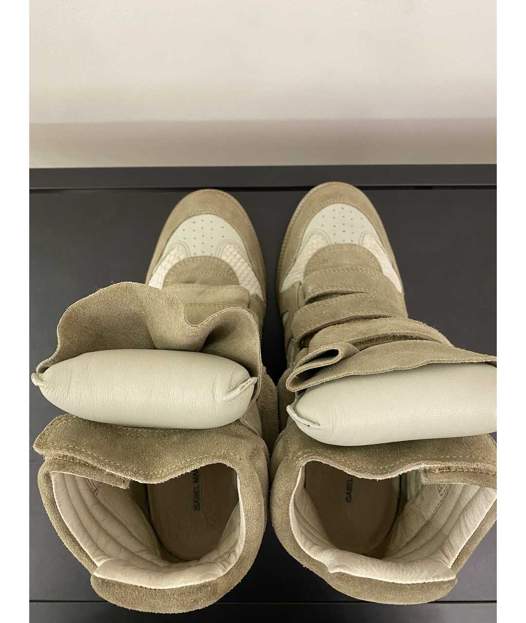 ISABEL MARANT Бежевые замшевые кроссовки, фото 3