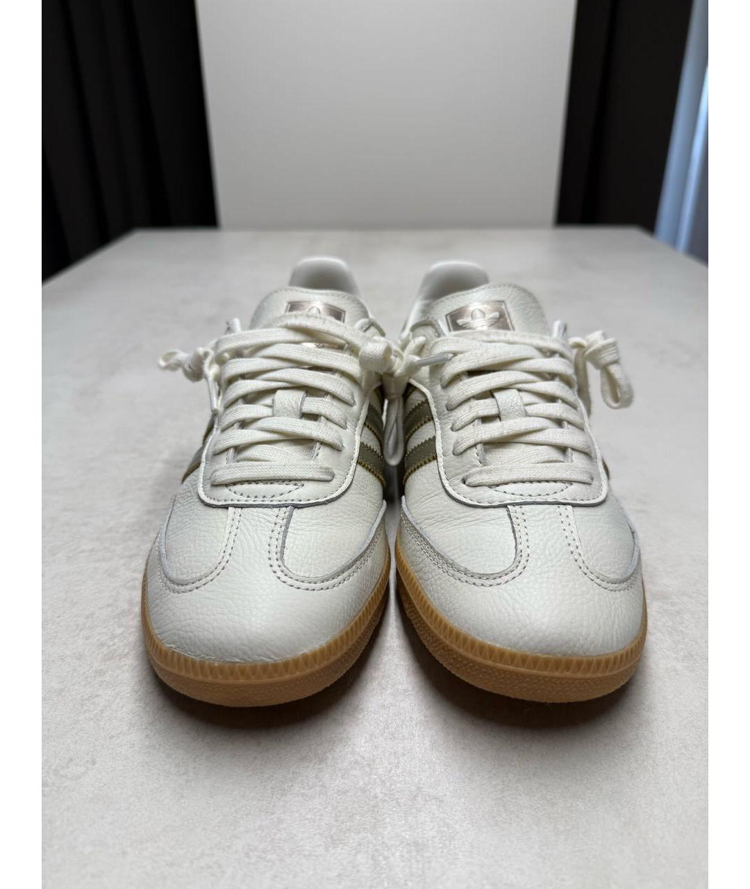 ADIDAS Белые кожаные кеды, фото 2