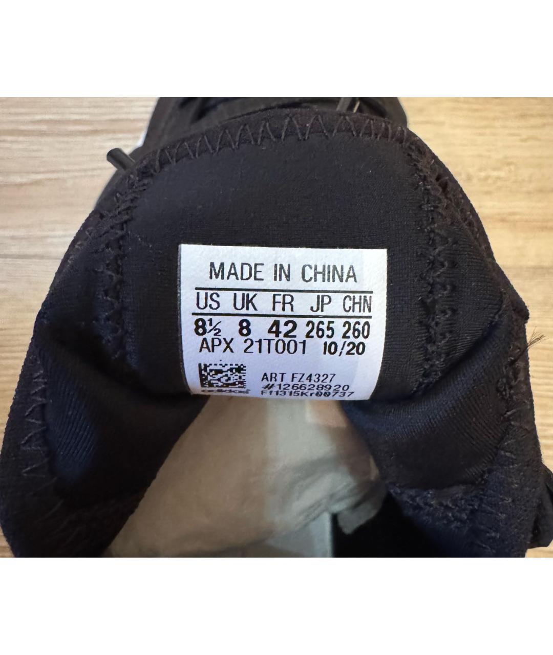 Y-3 Черные синтетические высокие кроссовки / кеды, фото 5