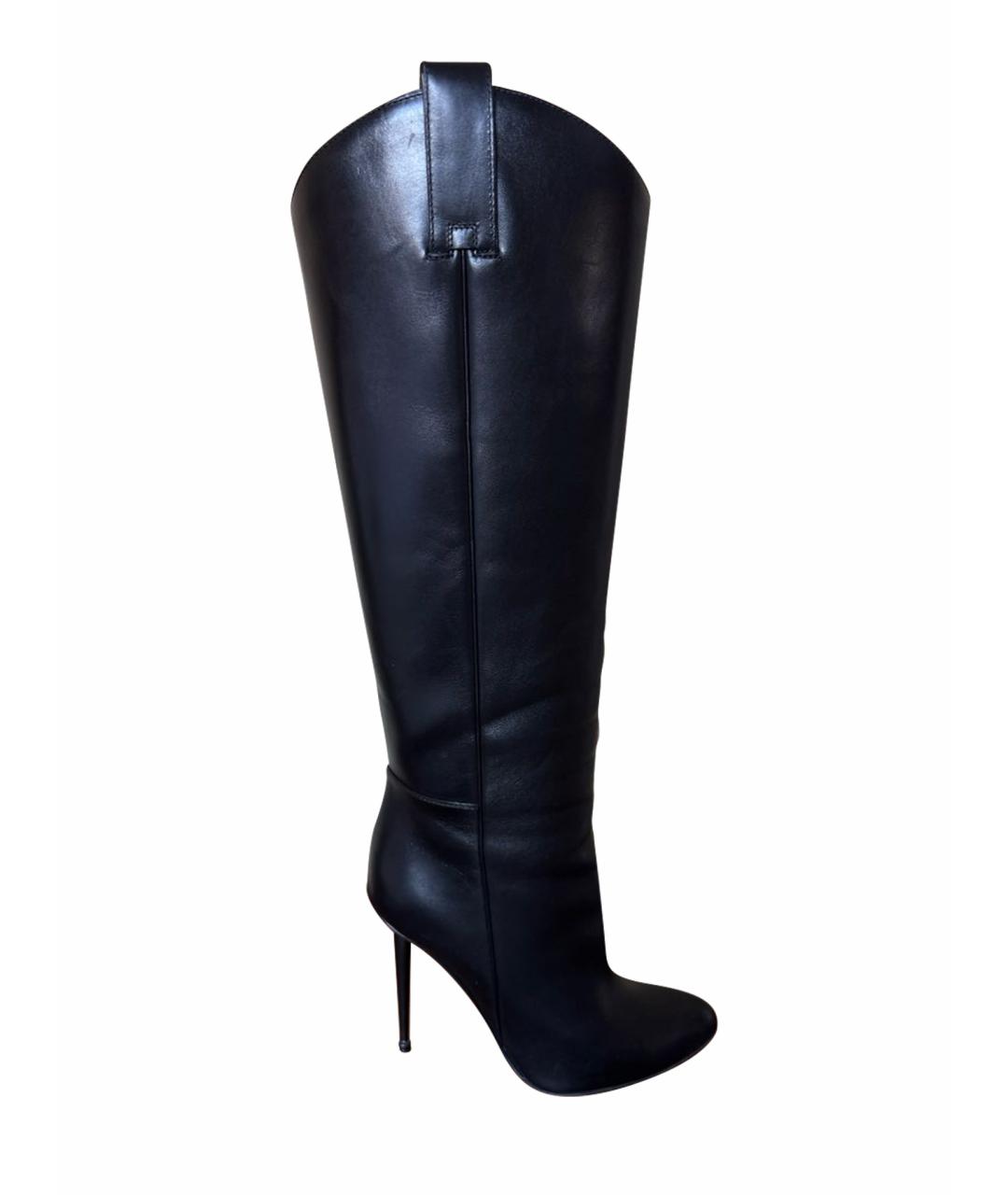 TOM FORD Черные кожаные сапоги, фото 1
