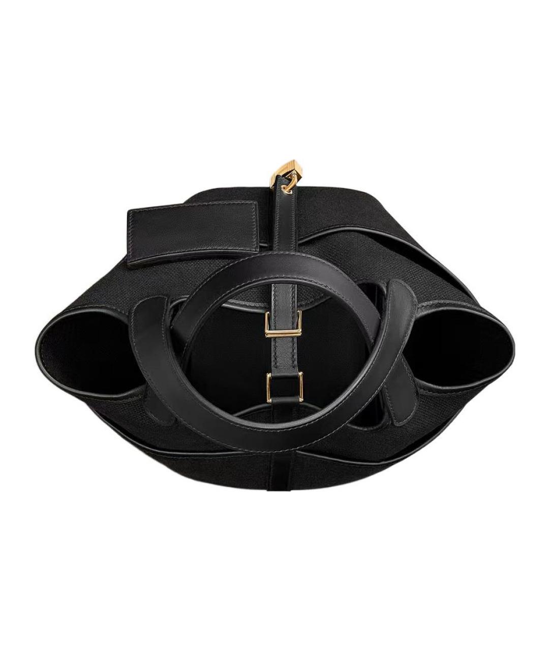 HERMES Черная кожаная сумка через плечо, фото 6