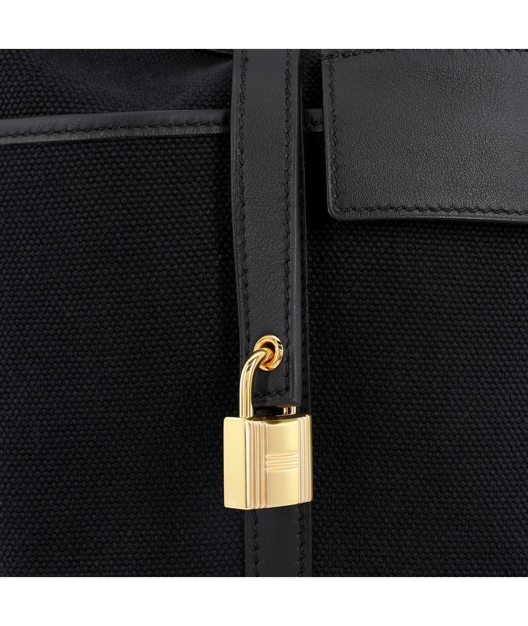 HERMES Черная кожаная сумка через плечо, фото 7