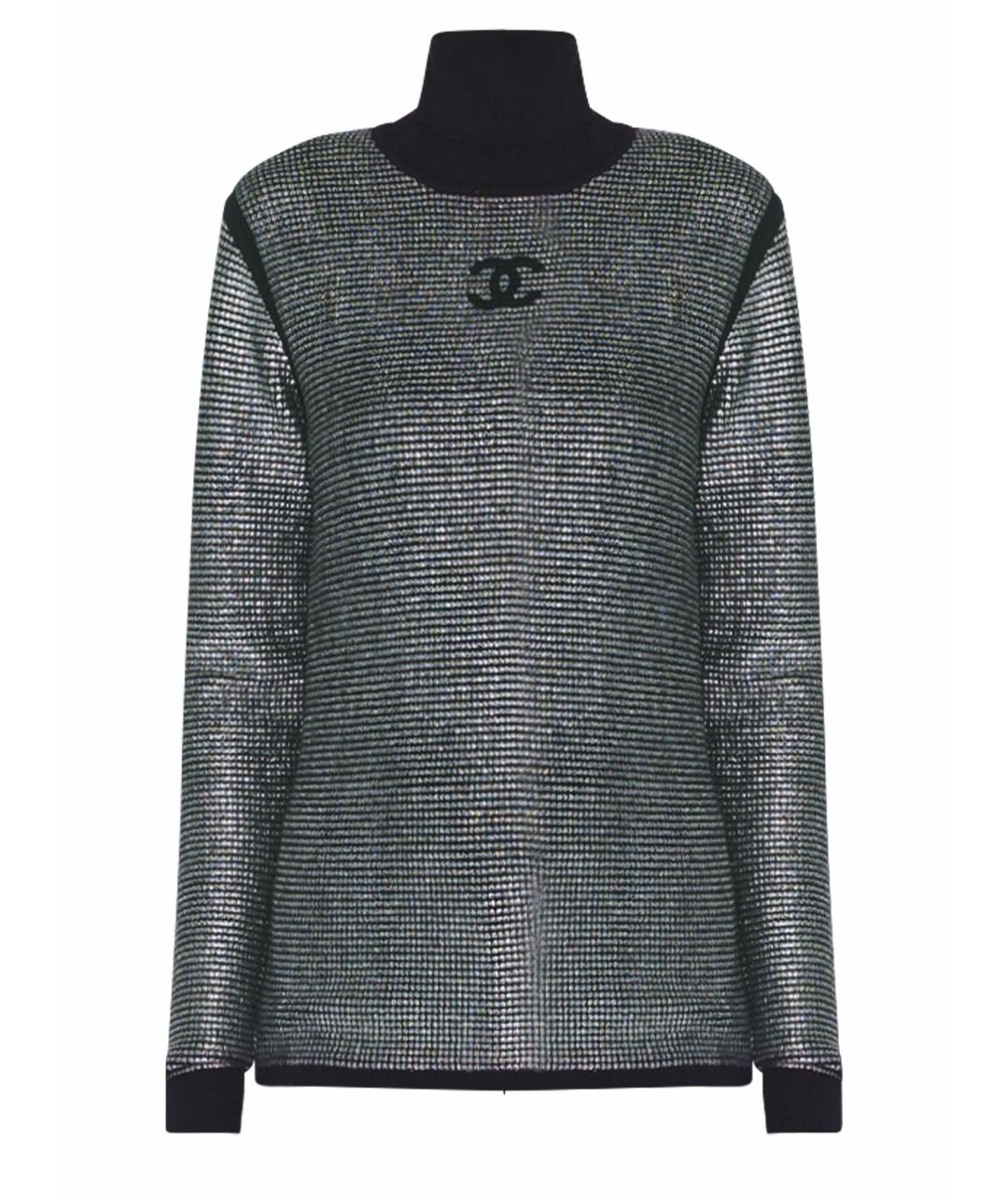 CHANEL Черная шерстяная водолазка, фото 1