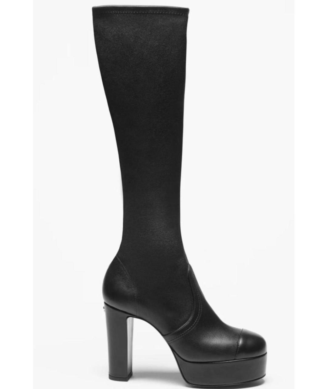 CHANEL Черные кожаные сапоги, фото 3