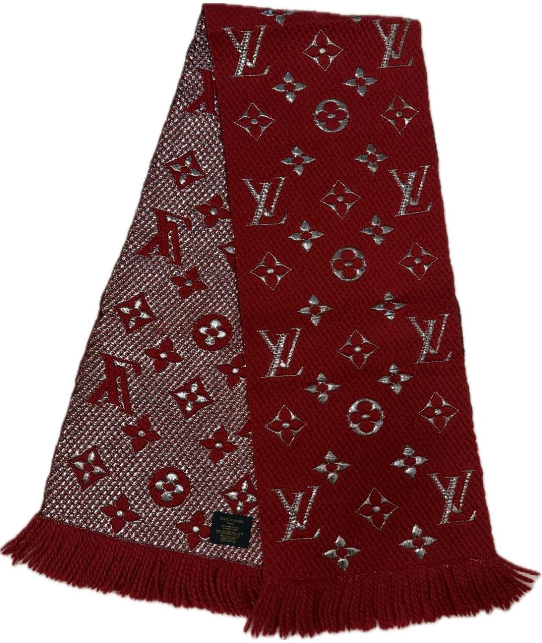 LOUIS VUITTON Красный шерстяной шарф, фото 1