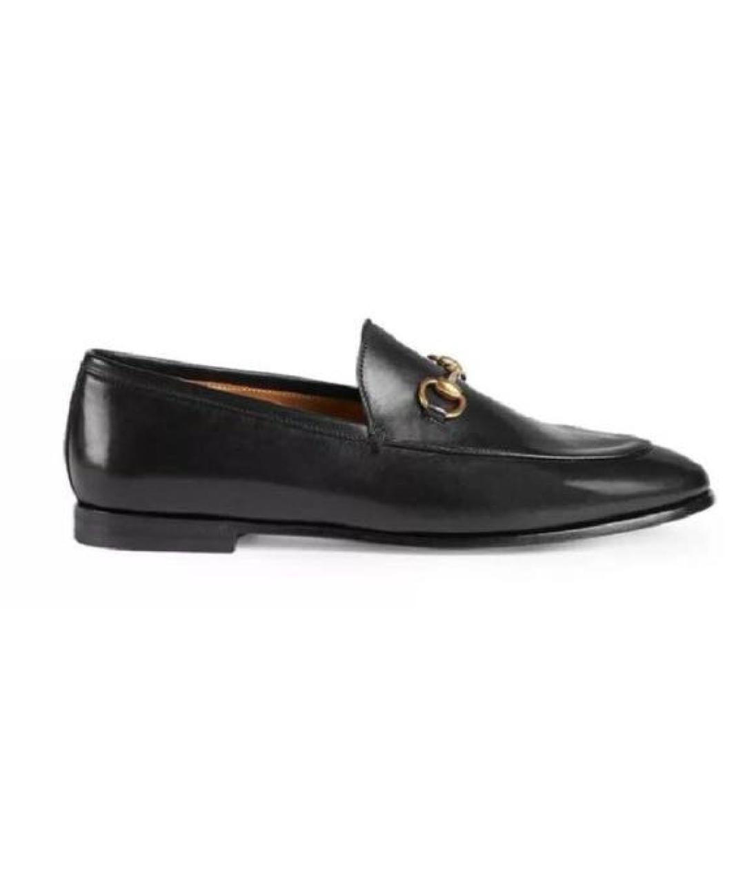 GUCCI Черные кожаные лоферы, фото 1