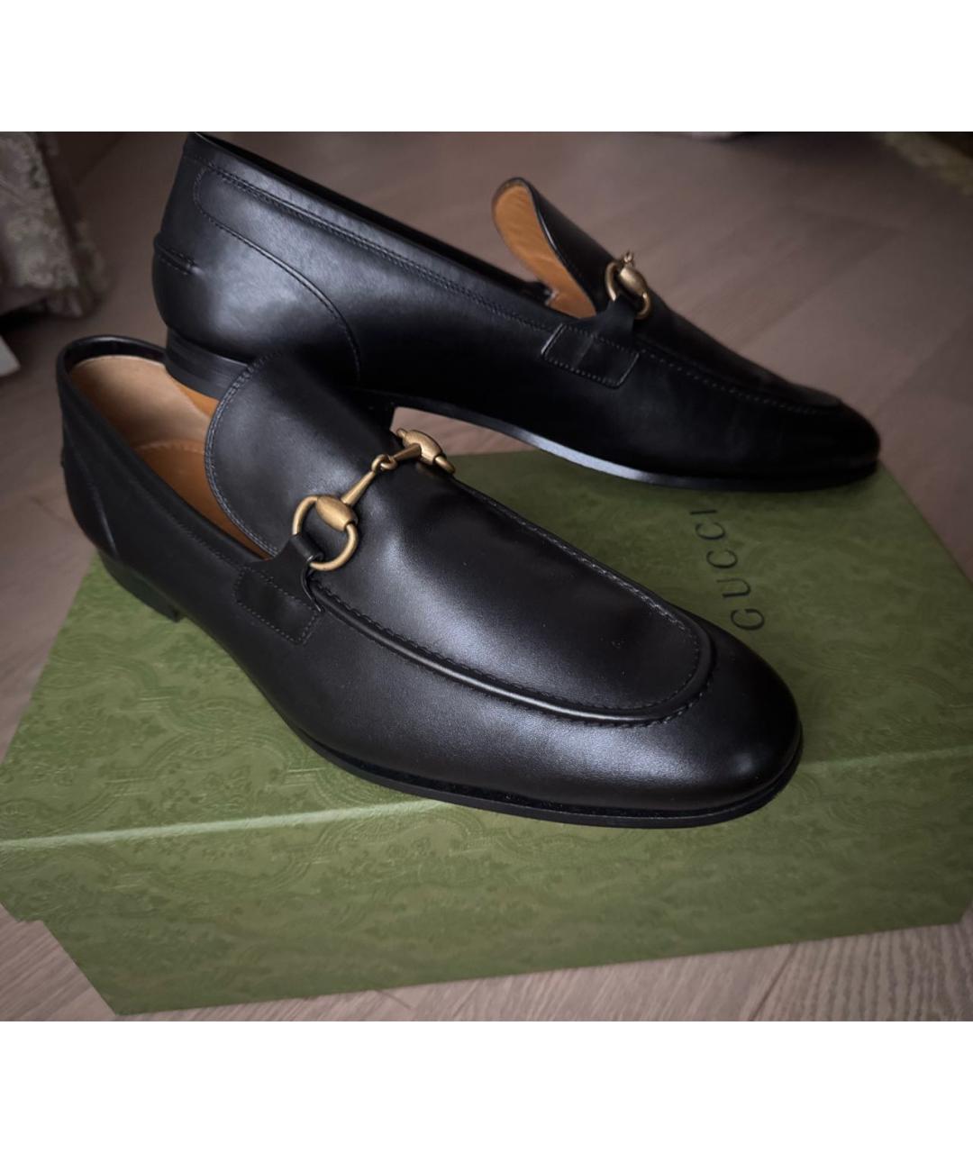 GUCCI Черные кожаные лоферы, фото 2