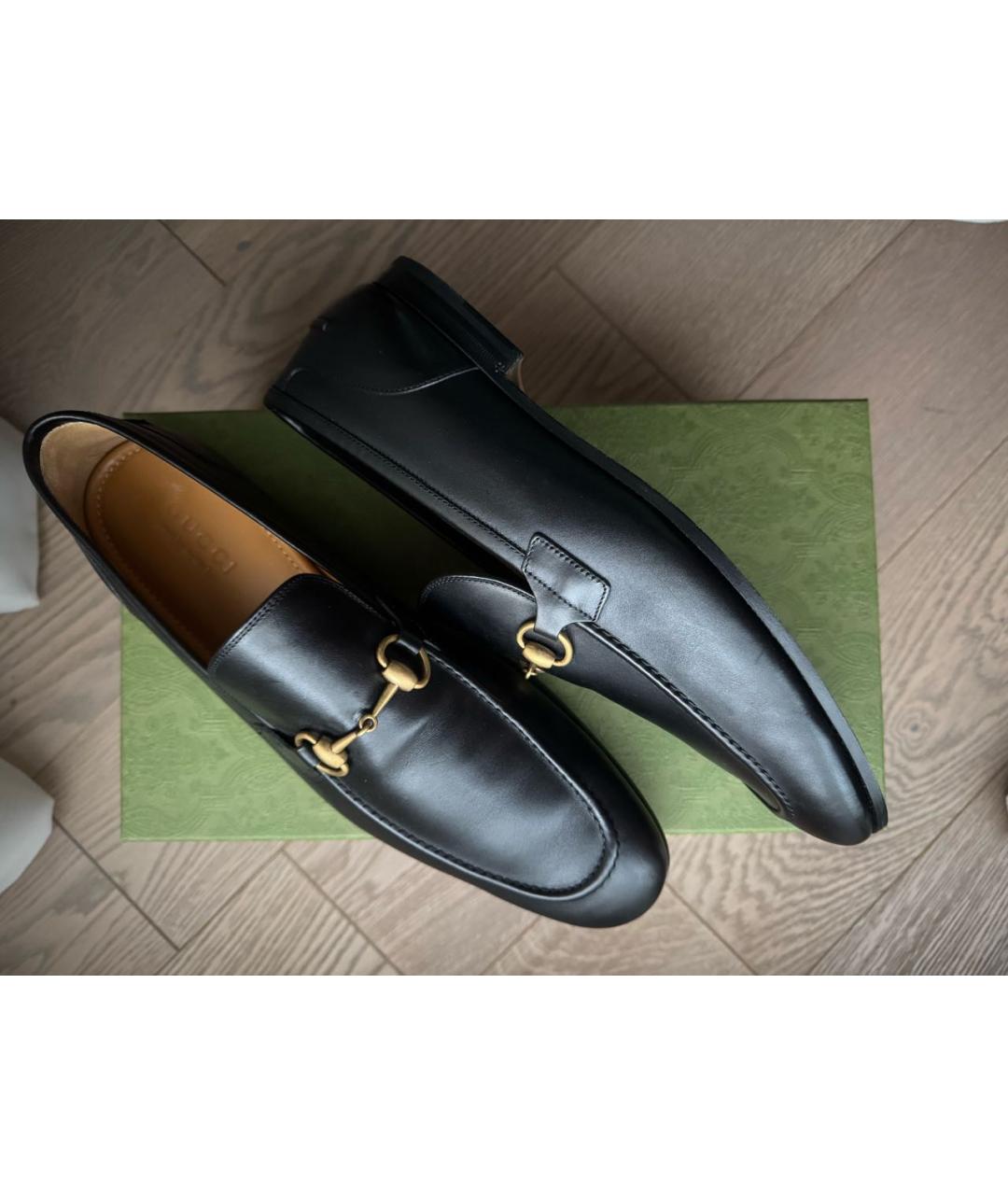 GUCCI Черные кожаные лоферы, фото 3