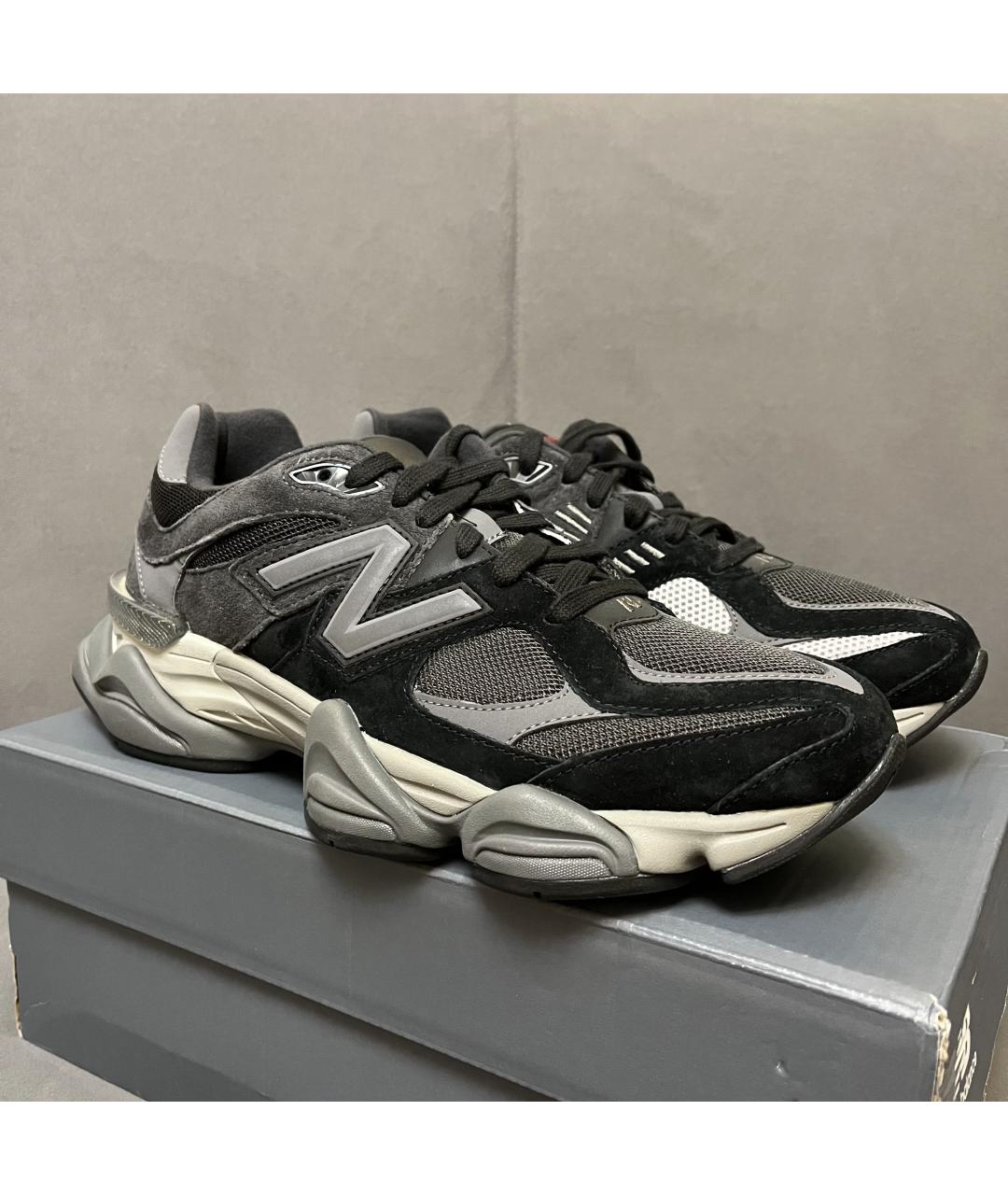 NEW BALANCE Черные замшевые низкие кроссовки / кеды, фото 3