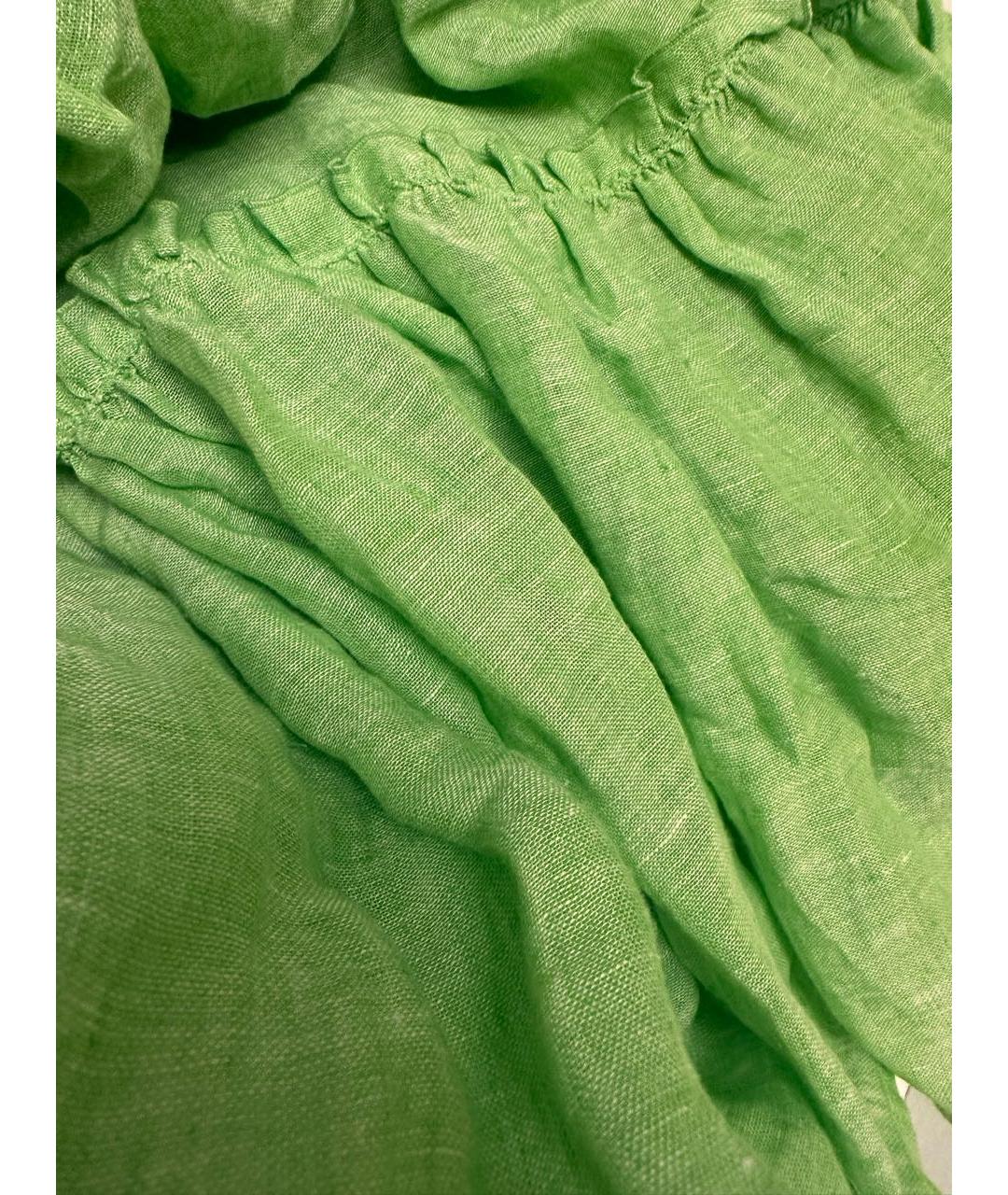 LISA MARIE FERNANDEZ Салатовая льняная юбка макси, фото 4