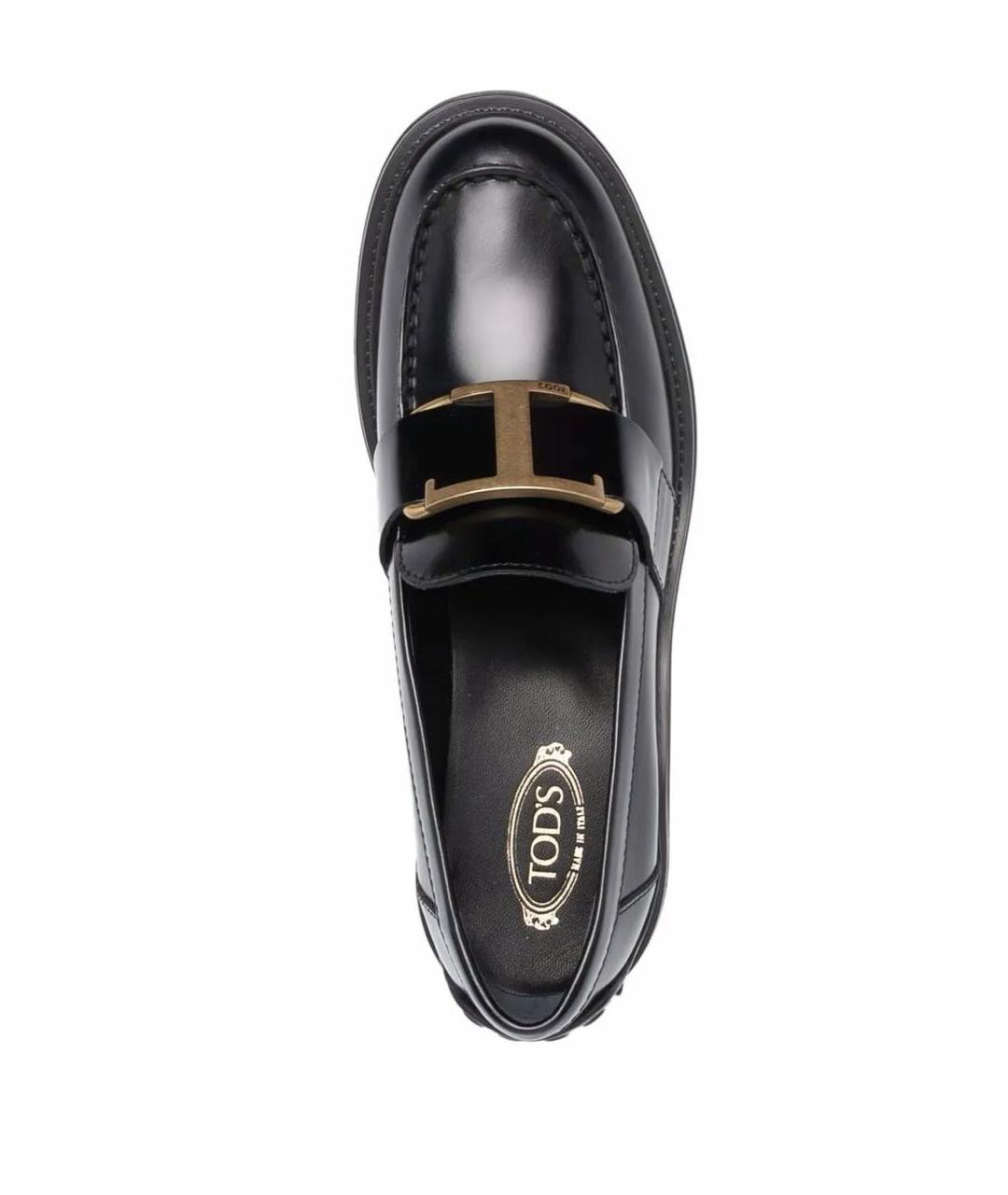 TOD'S Черные лоферы из лакированной кожи, фото 5