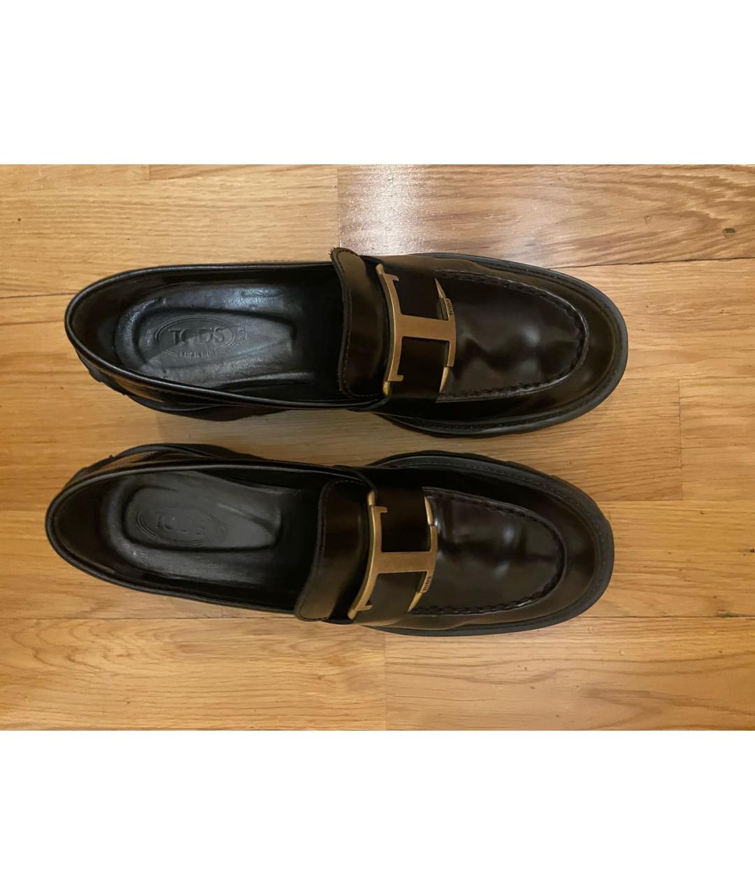 TOD'S Черные лоферы из лакированной кожи, фото 3