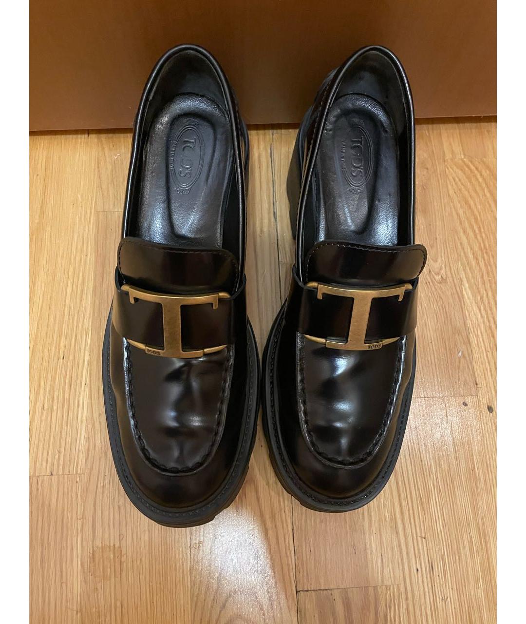 TOD'S Черные лоферы из лакированной кожи, фото 2