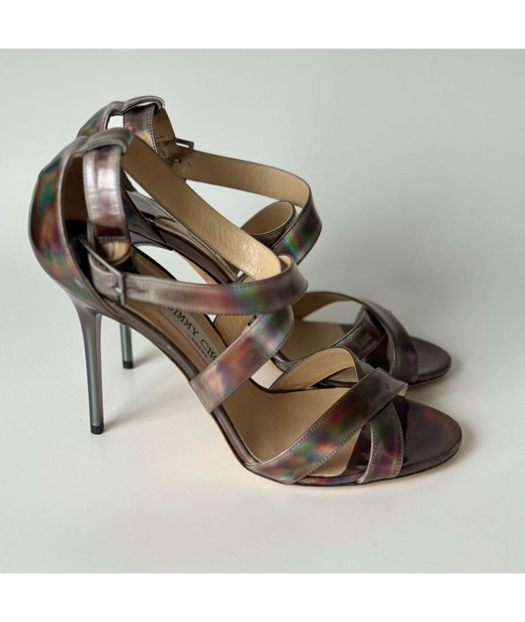 JIMMY CHOO Мульти кожаные босоножки, фото 6