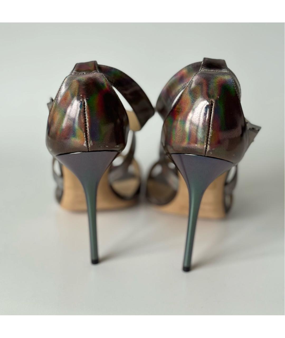 JIMMY CHOO Мульти кожаные босоножки, фото 4