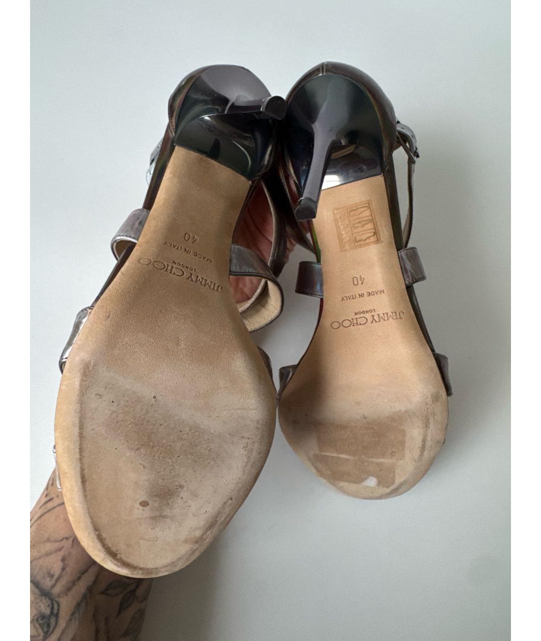 JIMMY CHOO Мульти кожаные босоножки, фото 8