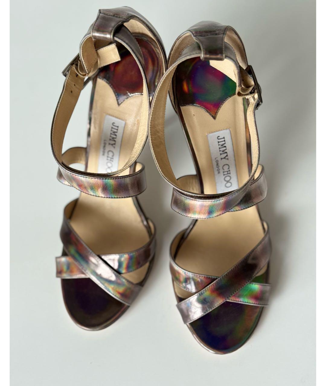 JIMMY CHOO Мульти кожаные босоножки, фото 3