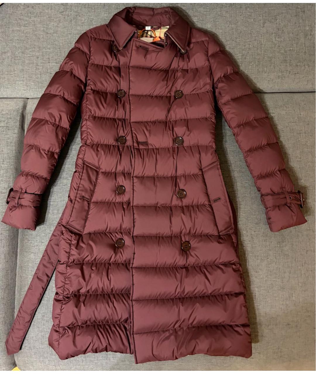 BURBERRY Бордовый пуховик, фото 7