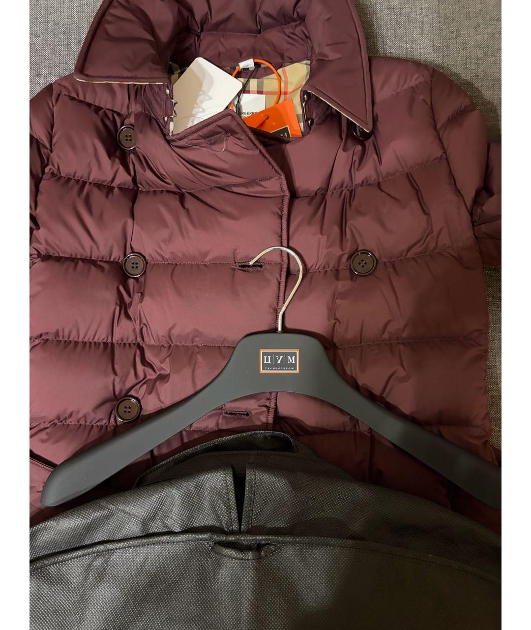 BURBERRY Бордовый пуховик, фото 5