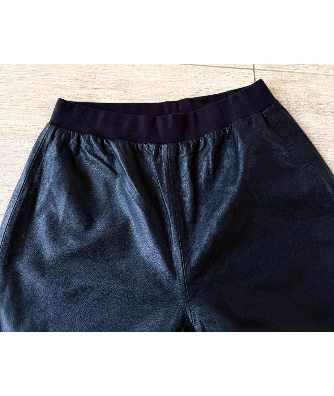 JUICY COUTURE Черные кожаные брюки узкие, фото 5