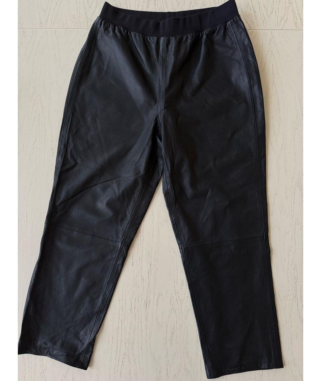 JUICY COUTURE Черные кожаные брюки узкие, фото 2
