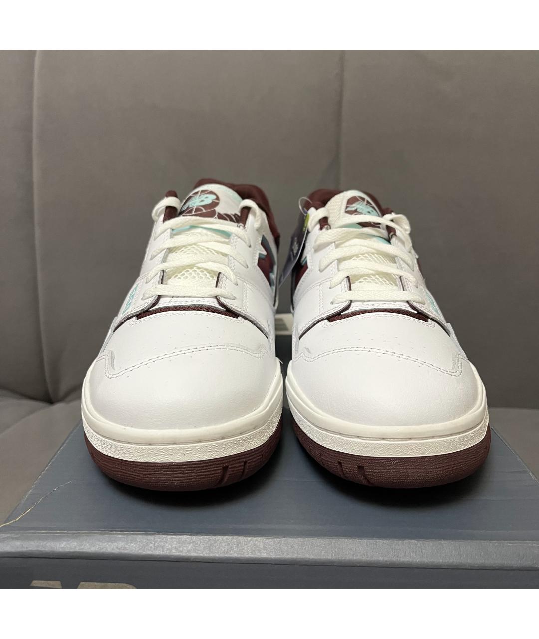 NEW BALANCE Белые кожаные низкие кроссовки / кеды, фото 4