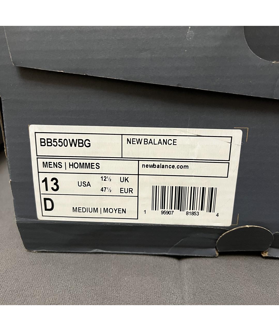 NEW BALANCE Белые кожаные низкие кроссовки / кеды, фото 9