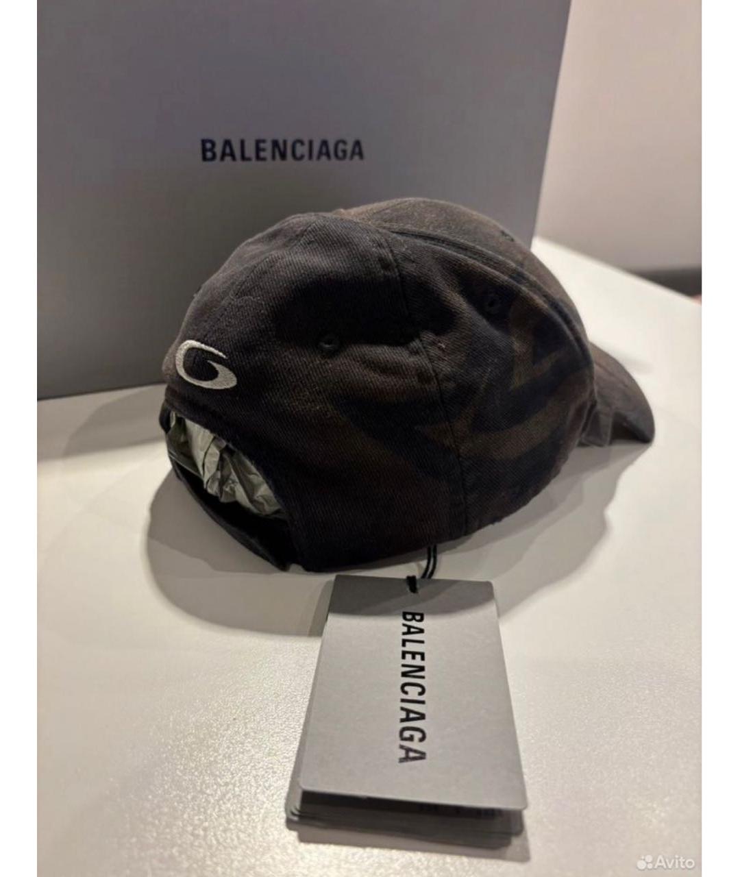 BALENCIAGA Черная хлопковая кепка, фото 4
