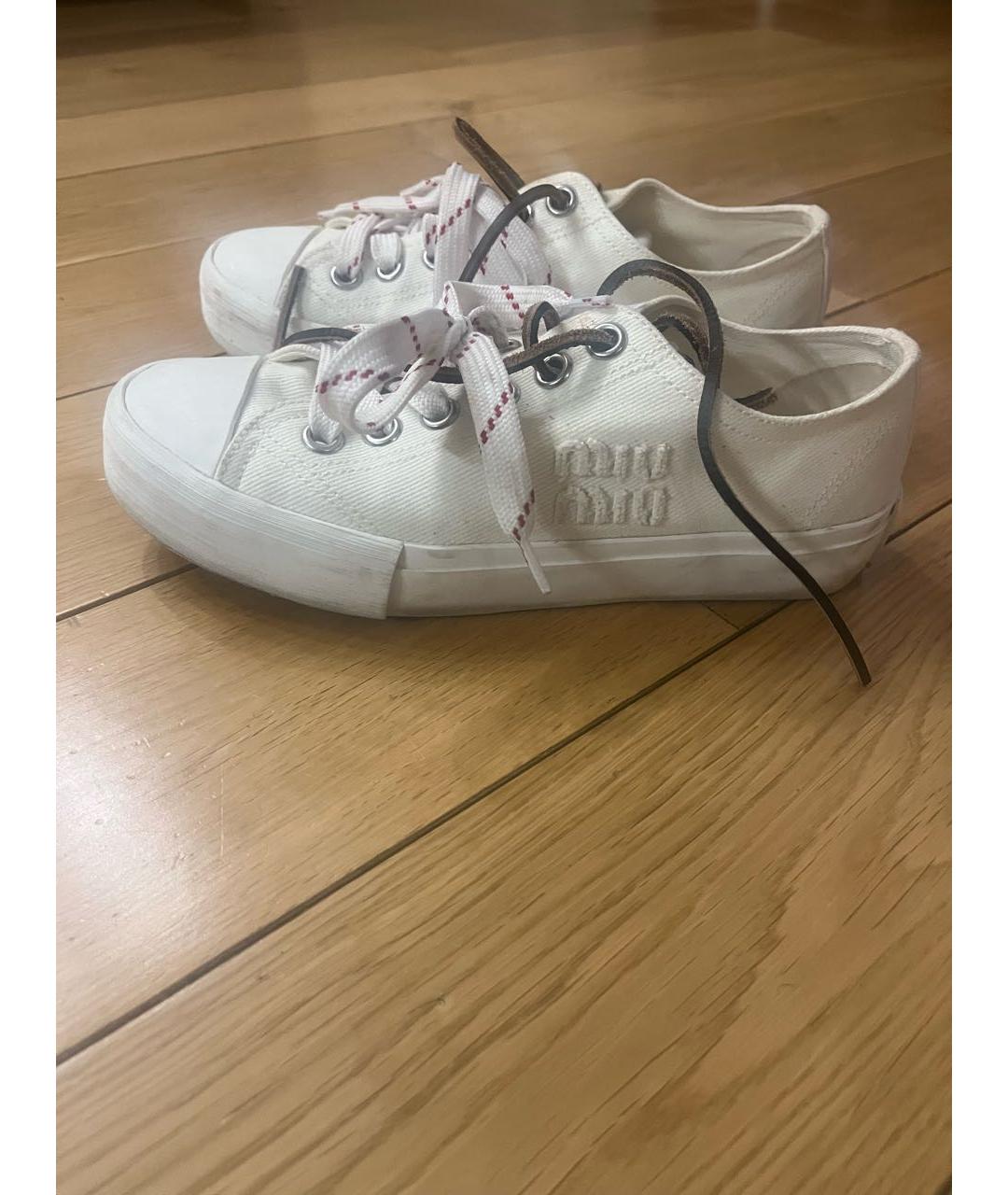 MIU MIU Белые кеды, фото 3