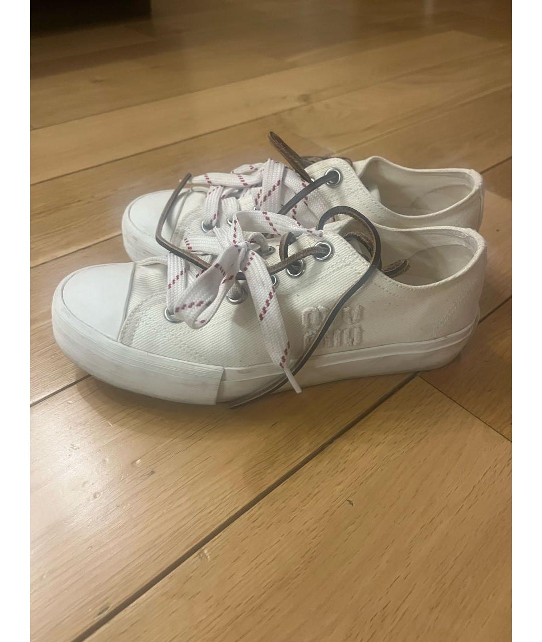 MIU MIU Белые кеды, фото 4