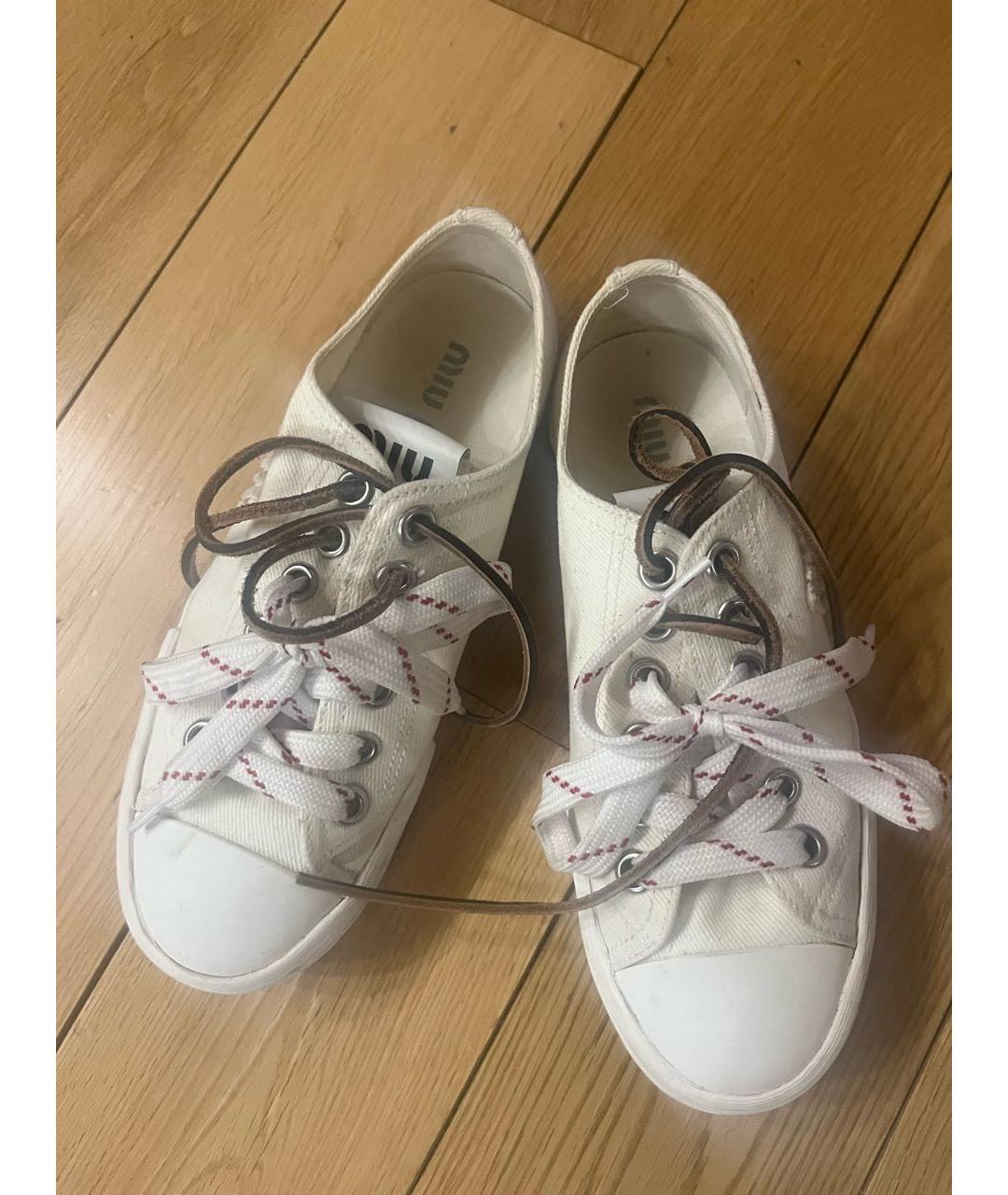 MIU MIU Белые кеды, фото 2