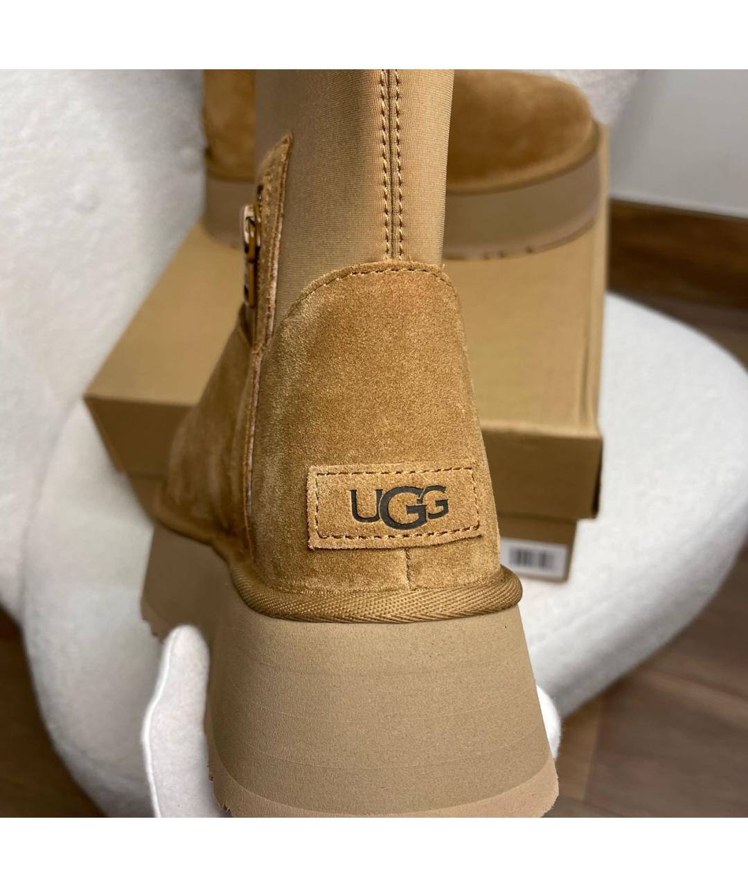 UGG AUSTRALIA Коричневые замшевые полусапоги, фото 4