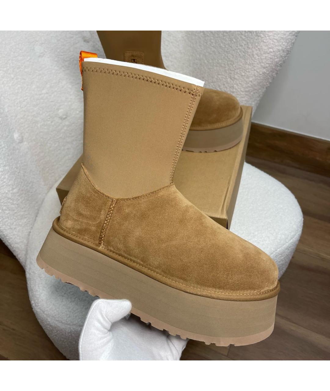 UGG AUSTRALIA Коричневые замшевые полусапоги, фото 2
