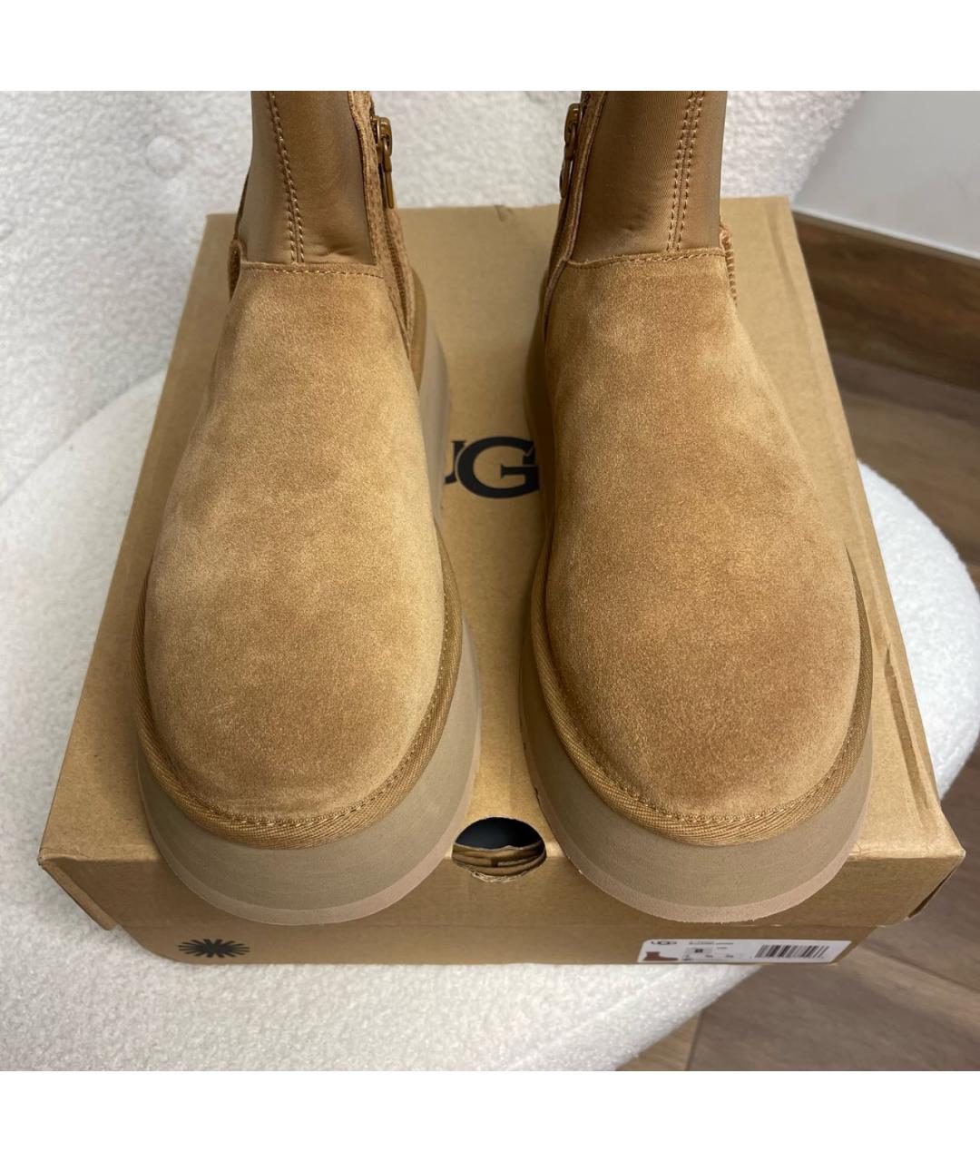 UGG AUSTRALIA Коричневые замшевые полусапоги, фото 6