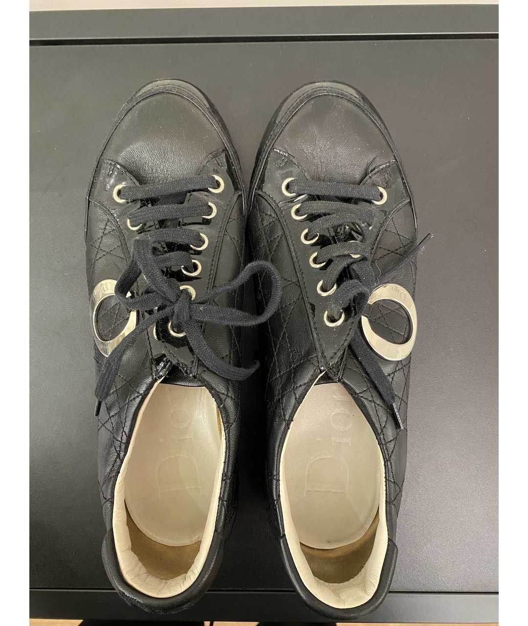 CHRISTIAN DIOR PRE-OWNED Черные кожаные кроссовки, фото 3