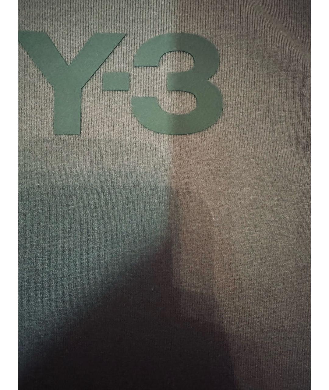 Y-3 Хаки хлопковая футболка, фото 5