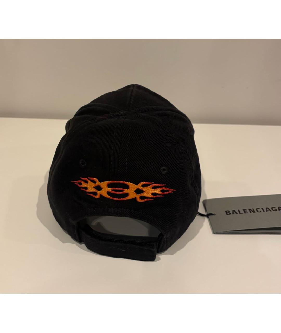 BALENCIAGA Черная хлопковая кепка, фото 4