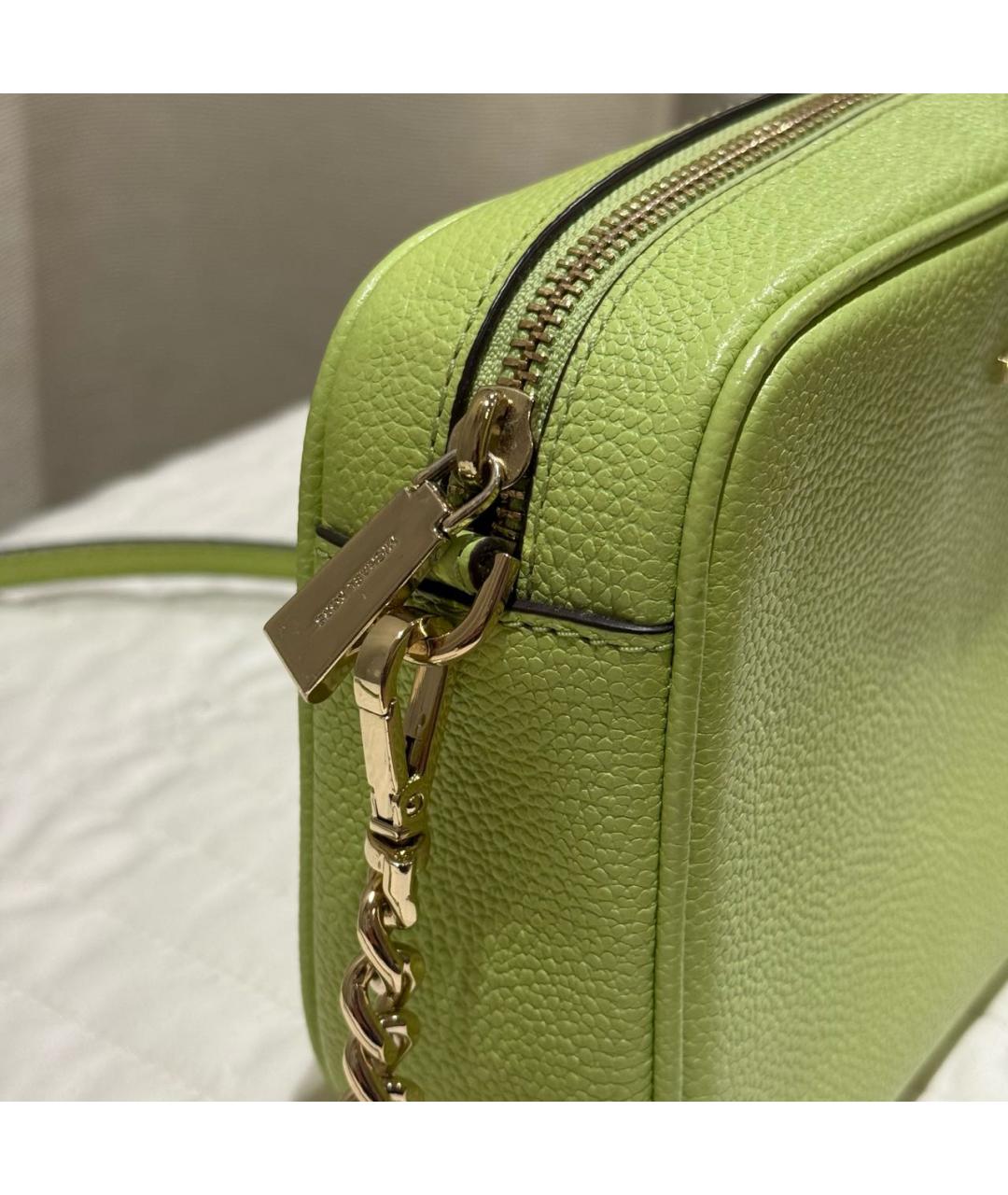 MICHAEL KORS Зеленая кожаная сумка через плечо, фото 2