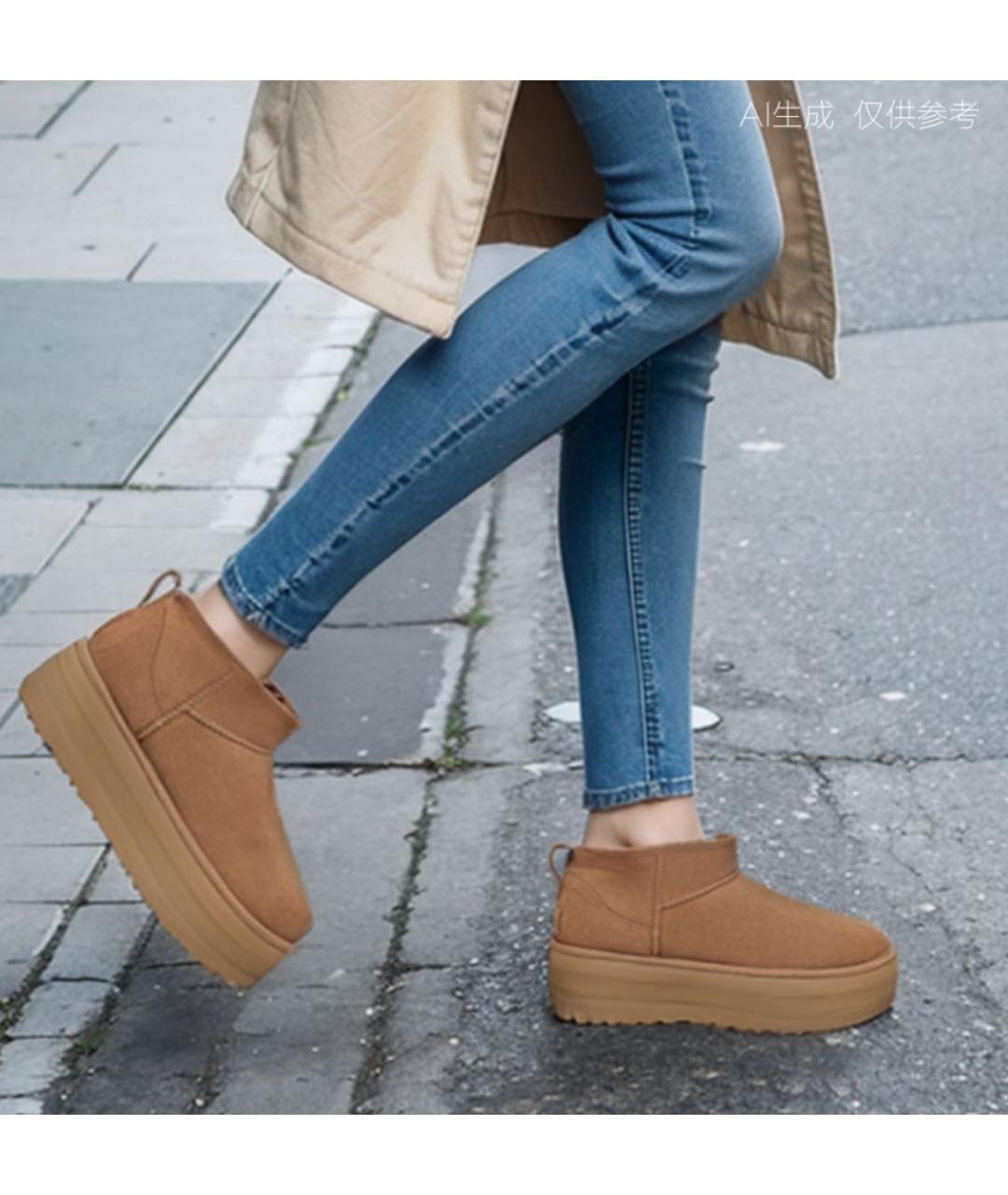 UGG AUSTRALIA Коричневые замшевые ботинки, фото 3