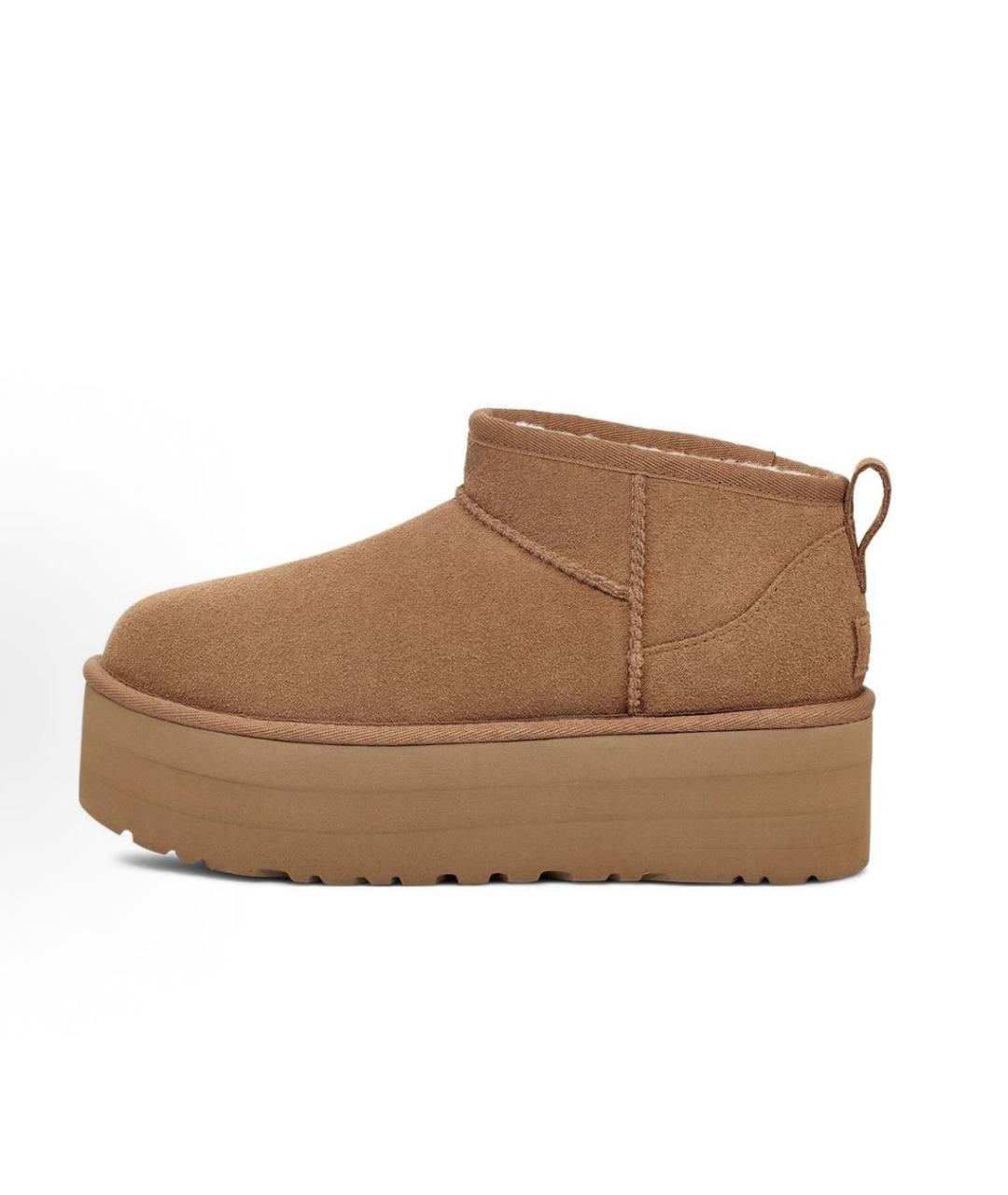 UGG AUSTRALIA Коричневые замшевые ботинки, фото 4