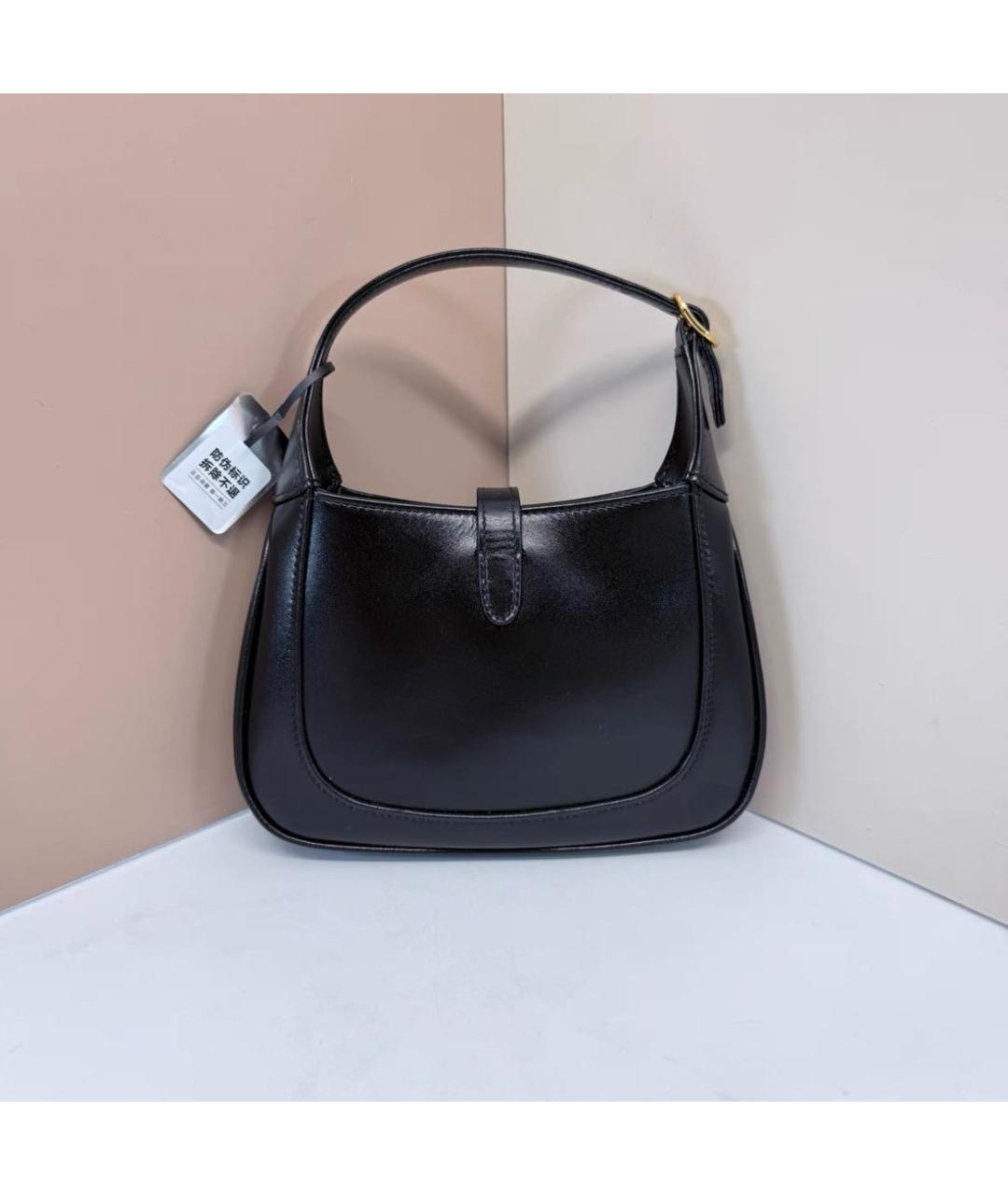 GUCCI Черная кожаная сумка с короткими ручками, фото 3