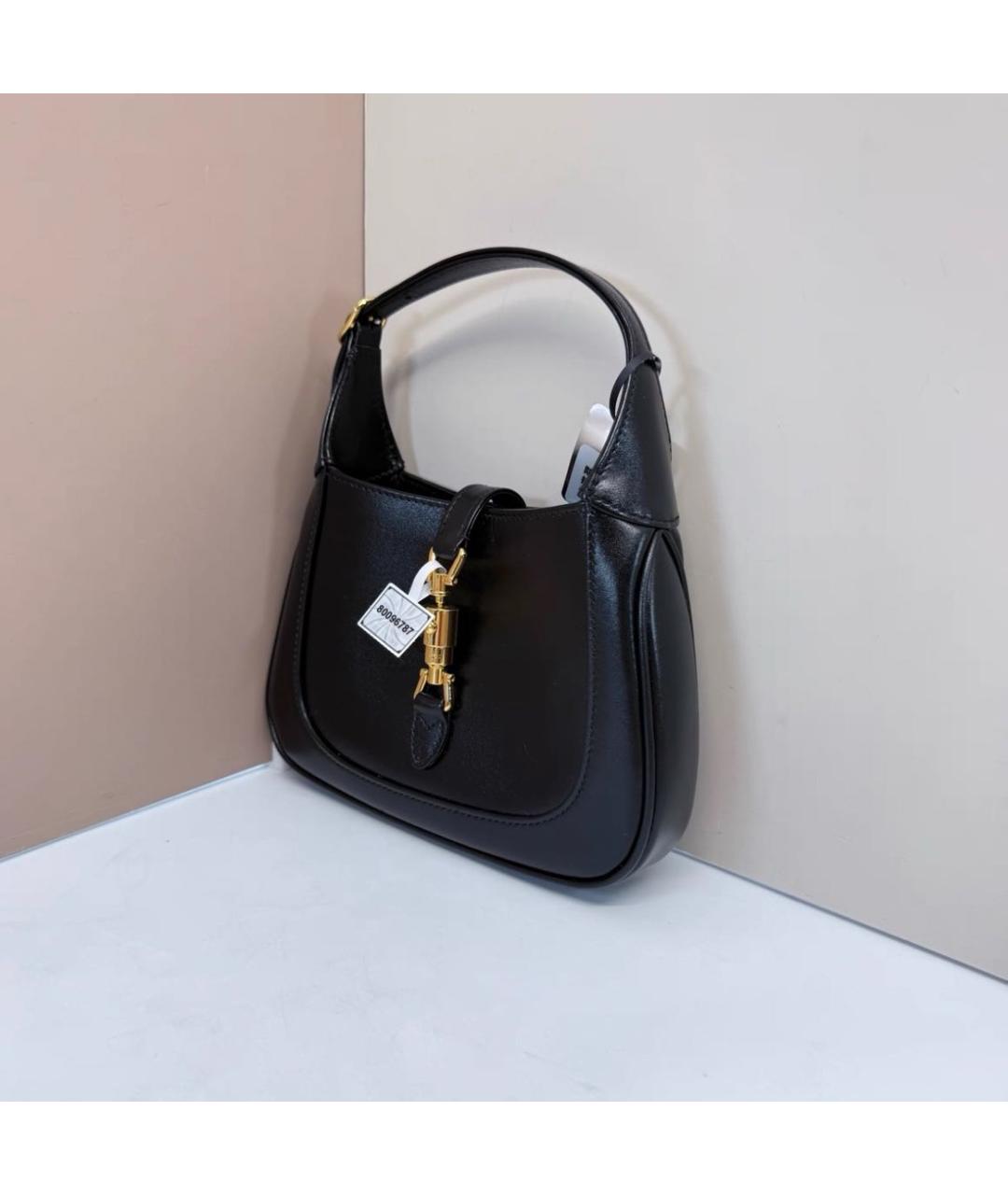 GUCCI Черная кожаная сумка с короткими ручками, фото 7