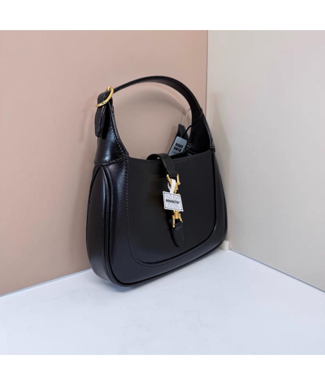 GUCCI Черная кожаная сумка с короткими ручками, фото 6