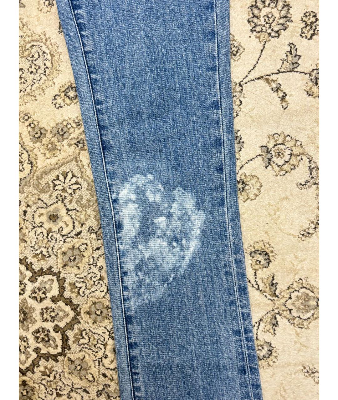 RALPH LAUREN Синие хлопковые джинсы клеш, фото 5