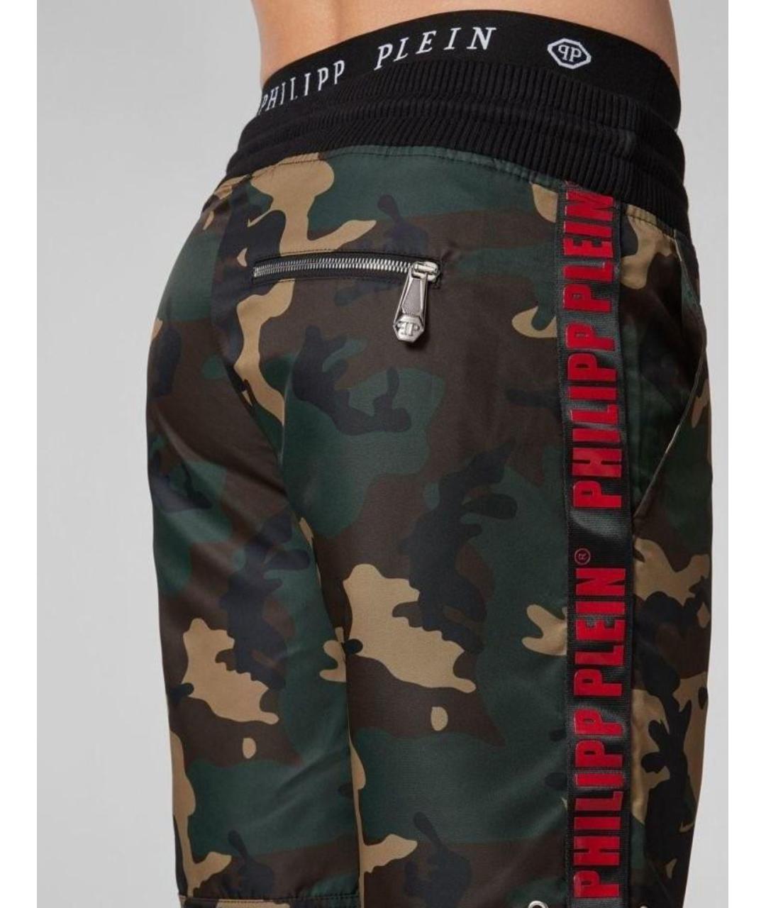 PHILIPP PLEIN Мульти полиэстеровые шорты, фото 4