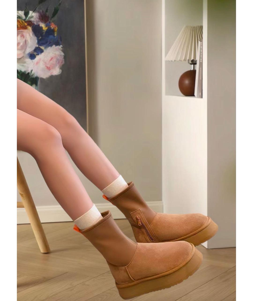 UGG AUSTRALIA Коричневые замшевые полусапоги, фото 4