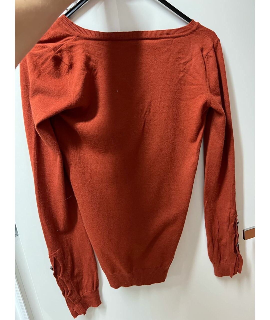 ARMANI JEANS Бордовый шерстяной джемпер / свитер, фото 7